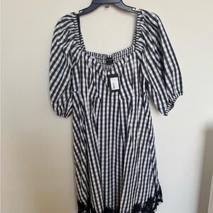 Brand New Kate Spade Black and White Gingham Dress
